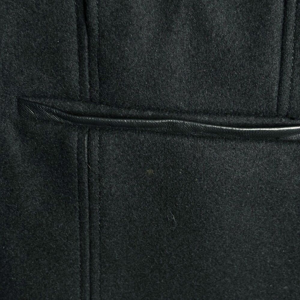 Helmut Lang Leather Wool Coat - Picture 9 of 9